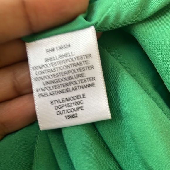 Nwt Halston heritage Sz 4 viridian green swing dress flutter sleeve lined $275 - Picture 10 of 11